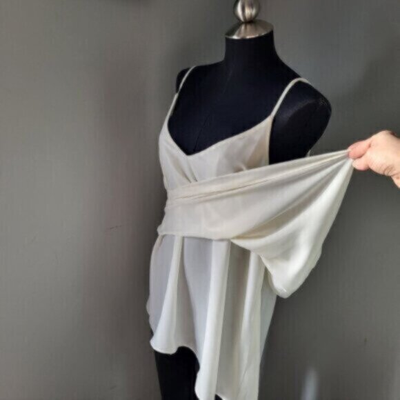 Ivory  Flowy Layered Camisole Size 1X ADDITIONELLE - Picture 9 of 9